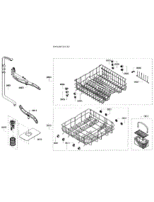 Baskets parts for Bosch Dishwasher SHE4AM12UC/02 from AppliancePartsPros.com