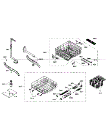 Racks parts for Bosch Dishwasher SHE45M05UC/48 from AppliancePartsPros.com