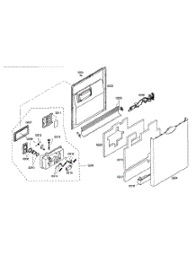 Front Door parts for Bosch Dishwasher SHE45M02UC/48 from AppliancePartsPros.com