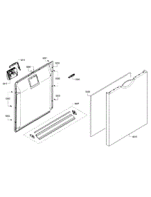 Door Assembly parts for Bosch Dishwasher SHE3AR72UC/12 from AppliancePartsPros.com