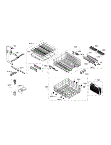 Rack Assembly parts for Bosch Dishwasher SHP65T55UC/02 from AppliancePartsPros.com