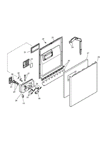 Door Assembly parts for Bosch Dishwasher SHU5302UC/10 from AppliancePartsPros.com
