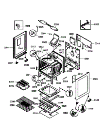 Cabinet Assembly parts for Bosch Range HGS3023UC/01 from AppliancePartsPros.com