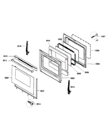Door Assembly parts for Bosch Range HGS3063UC/01 from AppliancePartsPros.com