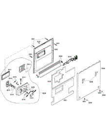 Door Assembly parts for Bosch Dishwasher SHV46C13UC/40 from AppliancePartsPros.com