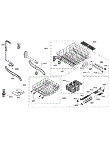Baskets Assembly parts for Bosch Dishwasher SHV46C13UC/40 from AppliancePartsPros.com