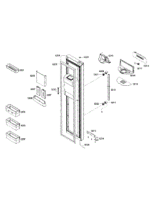 Door 1 parts for Bosch Refrigerator B22CS50SNS/04 from AppliancePartsPros.com