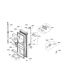 Frdige Door 1 parts for Bosch Refrigerator B26FT70SNS/02 from AppliancePartsPros.com