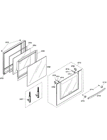 Door Lower parts for Bosch Wall Oven HBL3560UC/03 from AppliancePartsPros.com