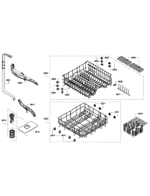 Baskets Assembly parts for Bosch Dishwasher SHX6AP06UC/01 from AppliancePartsPros.com