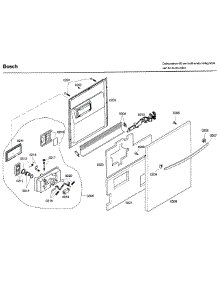 Door parts for Bosch Dishwasher SHX46A05UC/23 from AppliancePartsPros.com