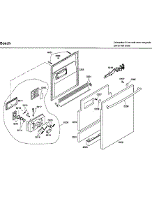 Door parts for Bosch Dishwasher SHX46L15UC/55 from AppliancePartsPros.com