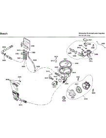 Pump parts for Bosch Dishwasher SHX46L15UC/55 from AppliancePartsPros.com