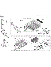 Baskets parts for Bosch Dishwasher SHX46L15UC/55 from AppliancePartsPros.com