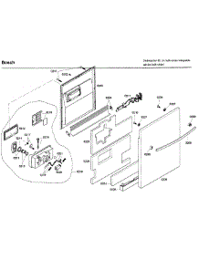 Door parts for Bosch Dishwasher SHX46A05UC/40 from AppliancePartsPros.com