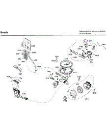 Pump parts for Bosch Dishwasher SHX46A05UC/40 from AppliancePartsPros.com