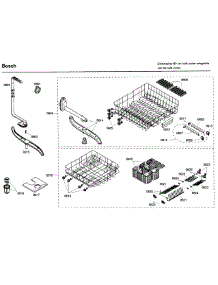 Rack parts for Bosch Dishwasher SHX46A05UC/40 from AppliancePartsPros.com