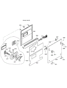 Door Assembly parts for Bosch Dishwasher SHV46C13UC/28 from AppliancePartsPros.com