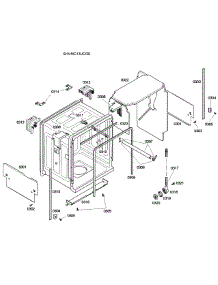 Cabinet Assembly parts for Bosch Dishwasher SHV46C13UC/28 from AppliancePartsPros.com