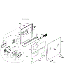 Door Assembly parts for Bosch Dishwasher SHV46C13UC/36 from AppliancePartsPros.com
