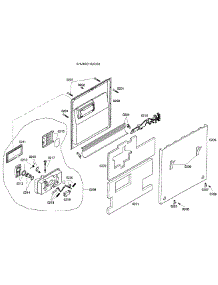 Door Assembly parts for Bosch Dishwasher SHV46C13UC/33 from AppliancePartsPros.com