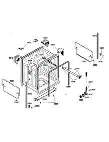 Cabinet Parts parts for Bosch Dishwasher SHE44C07UC/22 from AppliancePartsPros.com