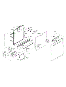 Door Assembly parts for Bosch Dishwasher SHP53T55UC/02 from AppliancePartsPros.com