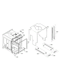 Frame & Cavity parts for Bosch Dishwasher SHP53T55UC/02 from AppliancePartsPros.com