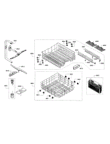 Rack Assembly parts for Bosch Dishwasher SHP53T55UC/02 from AppliancePartsPros.com