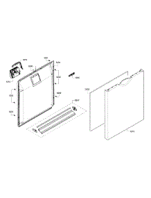 Door Assembly parts for Bosch Dishwasher SHE3AR75UC/12 from AppliancePartsPros.com