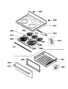 Top  /  Drawer parts for Bosch Range HES5053U/01 from AppliancePartsPros.com
