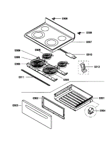 Top  /  Drawe parts for Bosch Range HES3063U/01 from AppliancePartsPros.com