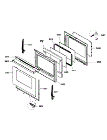 Door Assembly parts for Bosch Range HES3063U/01 from AppliancePartsPros.com