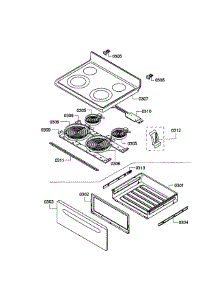 Drawer  /  Top Assembly parts for Bosch Range HES3023U/05 from AppliancePartsPros.com