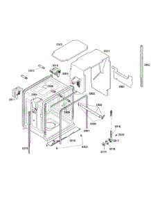 Cabinet parts for Bosch Dishwasher SHX65P02UC/53 from AppliancePartsPros.com