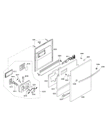 Door Assembly parts for Bosch Dishwasher SHX65P05UC/53 from AppliancePartsPros.com