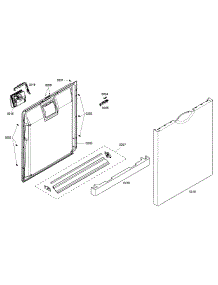 Door Assembly parts for Bosch Dishwasher SHE4AM16UC/01 from AppliancePartsPros.com
