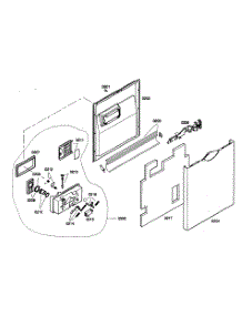 Door Assembly parts for Bosch Dishwasher SHE44C06UC/22 from AppliancePartsPros.com