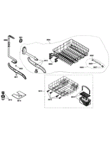 Basket Assembly parts for Bosch Dishwasher SHE44C06UC/22 from AppliancePartsPros.com