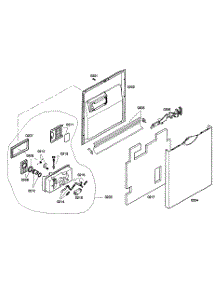 Door Assembly parts for Bosch Dishwasher SHE44C05UC/22 from AppliancePartsPros.com