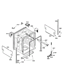 Cabinet Parts parts for Bosch Dishwasher SHE44C05UC/22 from AppliancePartsPros.com