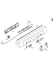 Control Panel parts for Bosch Dishwasher SHE4AP05UC/03 from AppliancePartsPros.com