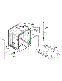 Cabinet parts for Bosch Dishwasher SHE4AP05UC/03 from AppliancePartsPros.com