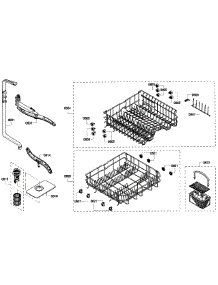 Baskets parts for Bosch Dishwasher SHE4AM15UC/02 from AppliancePartsPros.com