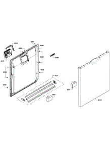 Door Assembly parts for Bosch Dishwasher SHE4AM15UC/03 from AppliancePartsPros.com