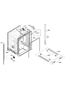 Cabinet parts for Bosch Dishwasher SHE4AM15UC/03 from AppliancePartsPros.com