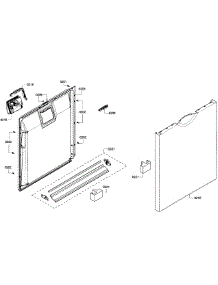 Door Assembly parts for Bosch Dishwasher SHE4AM15UC/05 from AppliancePartsPros.com