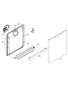 Door Assembly parts for Bosch Dishwasher SHE4AM15UC/01 from AppliancePartsPros.com