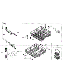 Racks Assembly parts for Bosch Dishwasher SHE4AM15UC/01 from AppliancePartsPros.com