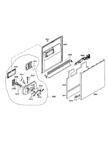 Door  /  Dispenser parts for Bosch Dishwasher SHE43C02UC/47 from AppliancePartsPros.com